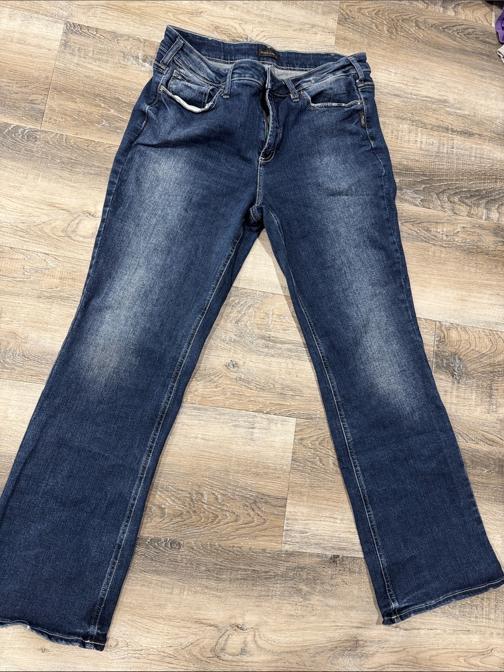 Silver Jeans Women's Dark Blue Straight Leg Denim